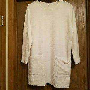 Zara cream tunic top